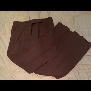 CHOCOLATE BROWN ANN TAYLOR LINEN SLACKS